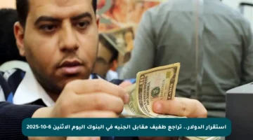 استقرار الدولار.. تراجع طفيف مقابل الجنيه في البنوك اليوم الاثنين 6-10-2025